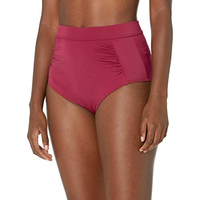 Amazon Essentials Braga Alta de Bikini Mujer, Burdeos, 44