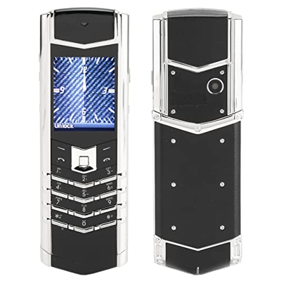 Heayzoki Teléfono Móvil de Placa Recta, Teléfono Móvil con Doble SIM de Red 2G de 1,5 Pulgadas Desbloqueado, Teléfono Móvil para Ancianos de 1600mAh p