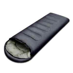 1 BOLSA DE DORMIR DE TEMPORADA IMPERMEABLE CAMPING BOLSAS DE SENDERISMO SOBRE SOLO ZIP CASE negro en oferta