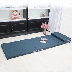 Colchón plegable para invitados/sofá cama, cubrecolchón compacto triple con funda extraíble, alfombrilla de dormir ligera y portátil para oficina/dorm precio