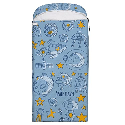 Orediy Saco de dormir de 3 estaciones cálidas y ligeras bolsas de dormir para adultos, adolescentes, senderismo, viajes, mochilero, estación espacial 