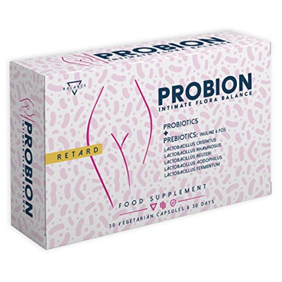 PROBION | Probioticos Mujer | Equlibrio Flora Intima | Suplemento Alimenticio con Probióticos y Prebióticos Combinados | Promueve una Flora Bacteriana