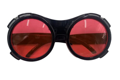 Gafas de Sol Blanco Negro con Lentes en Diseño de Willy Wonka para Disfraces de Película, Halloween y Carnaval (Negro)