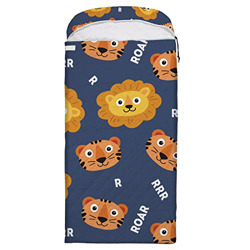 Orediy Saco de dormir de 3 estaciones cálidas y ligeras bolsas de dormir para adultos, adolescentes, senderismo, viajes, mochilero, rugido de león tig precio