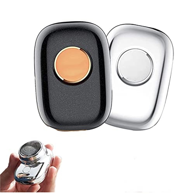 Mini-Shave Portable Electric Shaver,Pocket Size Washable Electric Razor,One-Button Usb Rechargeable,Electric Razor for Men (2Pcs)