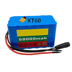 29.4V 58000mAh Batería de Bicicleta Eléctrica 18650 Li-Ion Batería E-Bike Recargable con Cargador Y BMS Adecuado para Motor De 200W/250W / 500W T Plug características