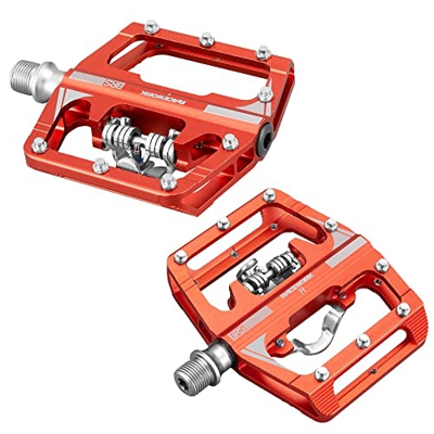 WGZNYN Pedales MTB Pedales MTB for Clip de Bicicleta Pedales automáticos Plataforma de la Plataforma de montaña Bike Mixed Footrest Doble Funcion Mede