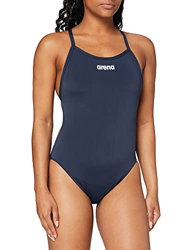 ARENA W High Bañador Deportivo Mujer Solid Light Tech Alto, Navy-White, 42 en oferta
