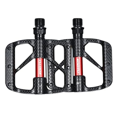 WGZNYN Pedales MTB Pedales de Bicicleta de montaña Bicicleta BMX/Pedal de Bicicleta de montaña 9/16 Universal con Accesorios de Piezas de Placa Reflec