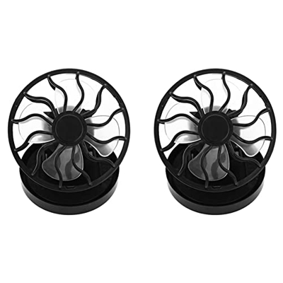 Potadak 2 Pieza Mini Ventilador Portátil con Energía Solar con para Escalar Ventilador de Refrigeración para Campamentos Desierto Mano Sombrero Gorra 