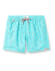Springfield Bañador Flamingos, Bañador, Hombre, Verde (Estampado Verde), M en oferta