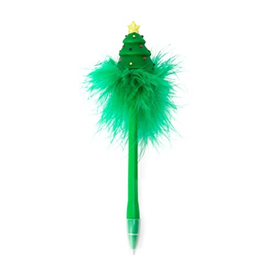 Legami - Bolígrafo con árbol de Navidad brillante, tinta azul, punta de 0,7 mm, 3,5 x 20 cm, para niños y adultos, Tema Xmas Tree