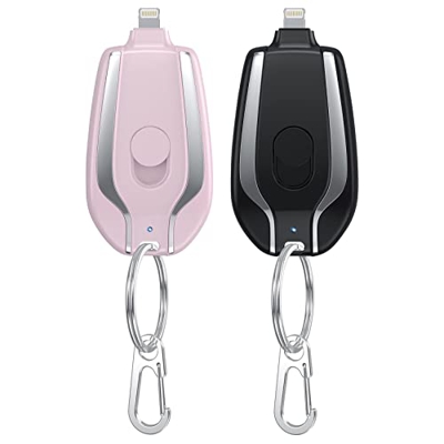 ARAAO Key Chain Charger - 1500mah Mini Power Emergency Pod for iPhone or Type-C,Keychain Portable Charger,Keychain Phone Charger,Mini Portable Charger
