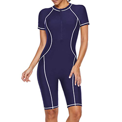 Jywmsc Bañador de una Pieza para Mujer, con Cremallera, Parte Delantera, Push up Traje de Baño Boyshort características