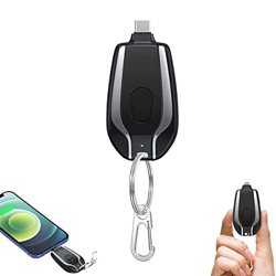 ARAAO 1500mAh Mini Power Emergency Pod Keychain Phone Charger,Keychain Portable Charger for iPhone or Type-c,Key Ring Cell Phone Charger,Portable Emer características