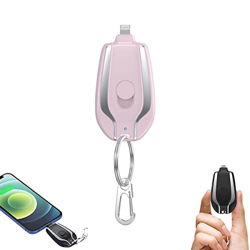 ARAAO 1500mAh Mini Power Emergency Pod Keychain Phone Charger,Keychain Portable Charger for iPhone or Type-c,Key Ring Cell Phone Charger,Portable Emer características