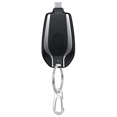 ARAAO Key Chain Charger - 1500mah Mini Power Emergency Pod for iPhone or Type-C,Keychain Portable Charger,Keychain Phone Charger,Mini Portable Charger