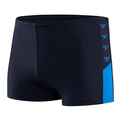 Speedo Boom Logo Splice Aquashort de Hombre, Azul Marino/Azul, 36 (ES 90 CM) en oferta
