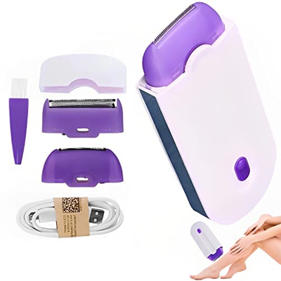 Focusothing Silky Smooth Hair Eraser, Blue Light Induction Epilator, Painless Hair Removal Tool, Women Rechargeable Painless Epilator Remover, Rasurad