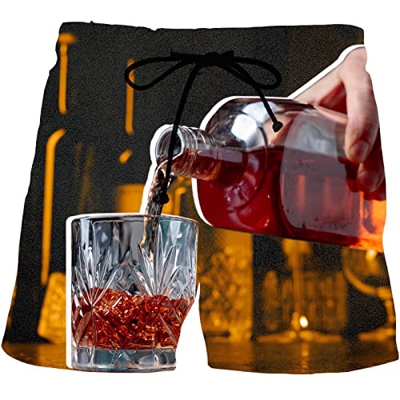 Hombre Pantalones Cortos Playa Poliéster de Bañador de Secado rápido de Verano para Hombres Deporte Ligero con cordón Ajustableespíritu-5XL