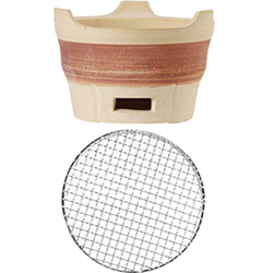 Yardwe Tabletop Grill Cerámica Carbón de Madera Parrilla Hibachi Parrilla Portátil Estilo Japonés Barbacoa Parrilla Barbacoa Parrilla Malla Metálica A en oferta