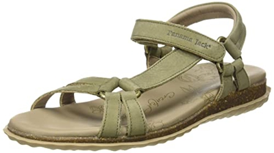 Panama Jack Caribel, Sandalias Planas Mujer, Kaki B27, 39 EU