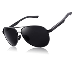 CGID Al-Mg Pilot gafas de sol polarizadas UV400, bisagras de resorte duplicadas completas gafas de sol para Hombres Mujeres características