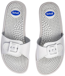 Scholl F200541065 New Massage Zapatillas de playa, Blanco, 36 EU en oferta