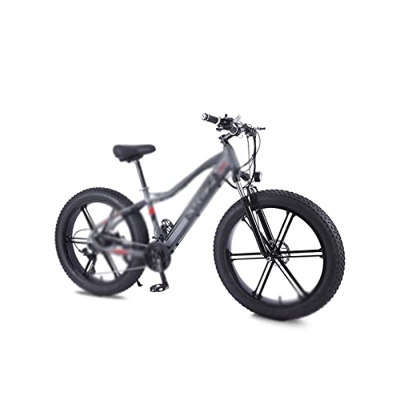 Wonzone ddzxc Bicicletas Eléctricas Pulgadas Bicicleta Eléctrica Playa Neumático Grasa Batería Oculta Velocidad del Motor Sin Escobillas (Tamaño : Gra
