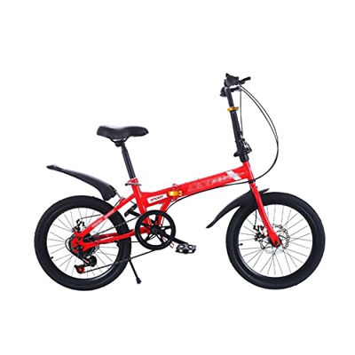 Wonzone ddzxc Bicicletas Eléctricas Plegable Bicicleta Deportes 16/20 "7 Velocidades Disco Freno Portátil Ciclismo Urbano Portátil Bicicleta Plegable 