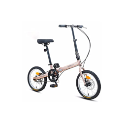 Wonzone ddzxc Bicicletas eléctricas 16 pulgadas Bicicleta plegable ultraligera portátil Mujer Trabajo diario Viaje Mini freno de disco Marco de acero  características