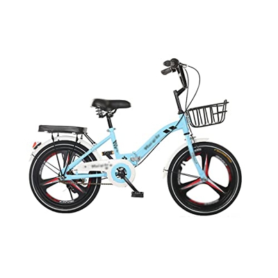 Wonzone ddzxc Bicicletas Eléctricas Plegable Bicicleta Bicicleta 20 Pulgadas Ligero Aleación de Aluminio (Color: Azul)