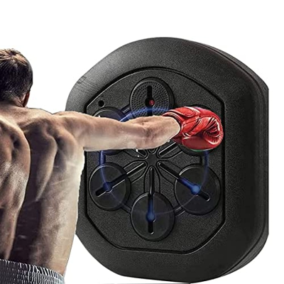 Blanco De Pared para Práctica De Boxeo Electrónico, Tapete De Boxeo con Guantes, SIGA La Música Y Las Luces, Ejercite La Coordinación Mano-Ojo Y Los R
