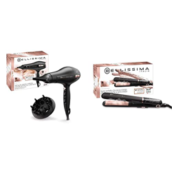 Imetec Bellissima My Pro Steam B28 100, Plancha de pelo con vapor profesional, efecto liso anti-encrespado + Secador de pelo con motor profesional AC, en oferta