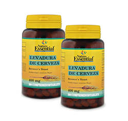 Nature Essential | Levadura de Cerveza 400 mg | Pack 2 Unidades | 250 Comprimidos | Fortalece Uñas, Piel y Cabello | Contribuye a la Formación de Quer características