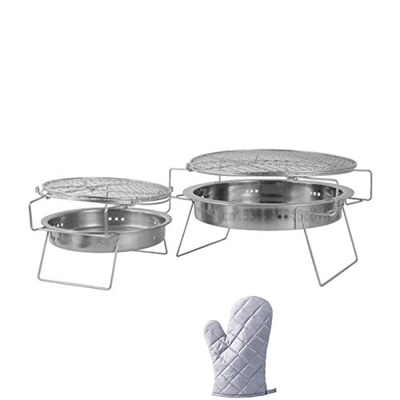 Barbacoa de Interior al Aire Libre Parrilla de carbón Parrilla de Barbacoa de Acero Inoxidable Horno Parrilla de Barbacoa Redonda al Aire Libre Barbac