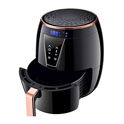 Freidora de aire con sistema de circulación de aire rápido, freidora de chips, horno portátil, pantalla táctil digital LED, cesta antiadherente, para 
