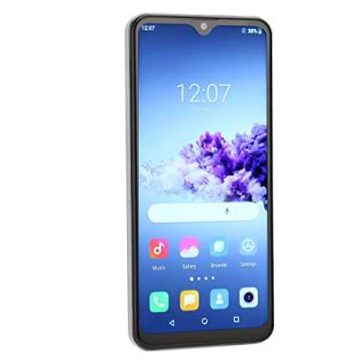 pulun Desbloqueo Facial Smartphone, Batería 4000mAh EU 100‑240V 3 Ranuras para Tarjetas Teléfono Móvil para Llamadas (Enchufe de la UE)