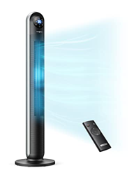 Paris Rhône Ventilador, ventilador de torre silencioso con mando a distancia, temporizador de 24 horas, ventilador de pie grande, pantalla LED para do en oferta