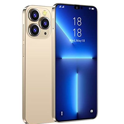 OLIPPO i14proMax Teléfonos celulares Baratos y Buenos Teléfonos móviles 5G Ofertas 7800mAh [2022] 4GB RAM + 64GB ROM Smartphone Face ID,Oro,L