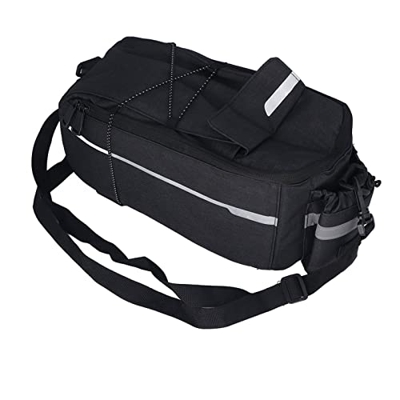 Huairdum Bolsa para Asiento Trasero Bolsa para Asiento Trasero Bolsa para Bicicleta Impermeable A Prueba de Polvo Múltiples Funciones Negro para Monta