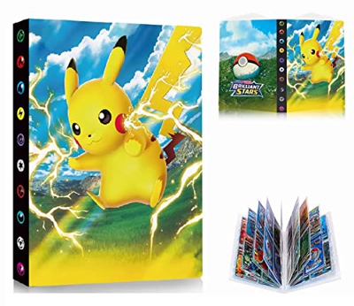 Album Pokemon para Cartas, Álbum almacenamiento de Cartas Coleccionables, Album Cromos, Carpeta de Tarjetas, 30 páginas 240 Tarjetas Capacidad
