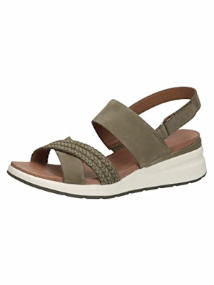 CAPRICE 9-9-28301-28, Sandalias Planas Mujer, Olive Nubuc, 38 EU