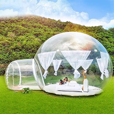 BAGEVI Carpa de Burbujas Inflable para Exteriores, cúpula de jardín con un túnel, Invernadero, Gazebo, toldo, Camping, Patio Trasero, Carpa Transparen