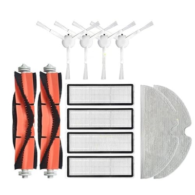 IMASHNA Accesorios/Apto for Xiaomi Mijia Mi Robot aspiradora-fregona 2 Robot Limpiador Rodillo Principal Cepillo Lateral Hepa Filtro Tela Piezas Kits 
