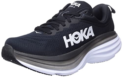 HOKA ONE One Bondi 8, Running Shoes Mujer, Black/White, 40 2/3 EU