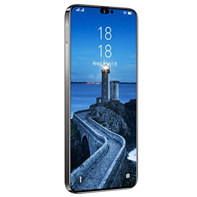 OLIPPO i14proMax Dual SIM Face Unlock 7800mAh Batería Smartphone 6.8 Pulgadas HD Teléfono móvil 5G Tres cámaras con AI Face ID,Black,L