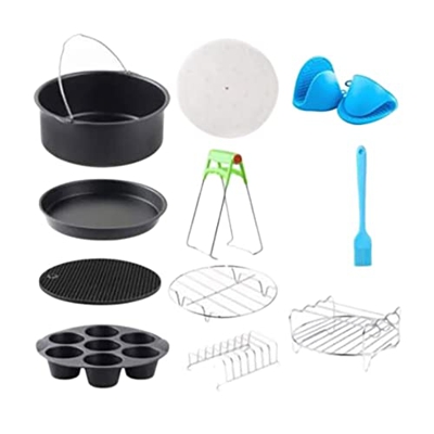 laxyy Accesorios de Freidora de Aire Juego de Parrilla de Cesta de 7 Pulgadas para Juego de 7 en 11 Piezas 3.2QT-5.8QT-Up
