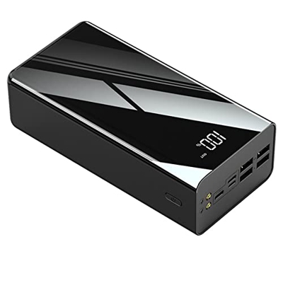 VBVARV Power Bank 40000-100000 Mah Cargador USB Portátil 4 Salidas 3 Entradas Pantalla LED Cable Batería Externa para Todos Los Teléfonos Móviles Admi