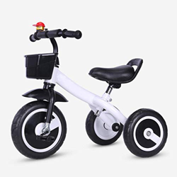 MIJIE Triciclo Plegable Triciclo portátil Triciclo Triciclo Triciclo, Triciclo de Ruedas sólidas para Exteriores de 2 a 6 años, Asiento Ajustable Tric en oferta